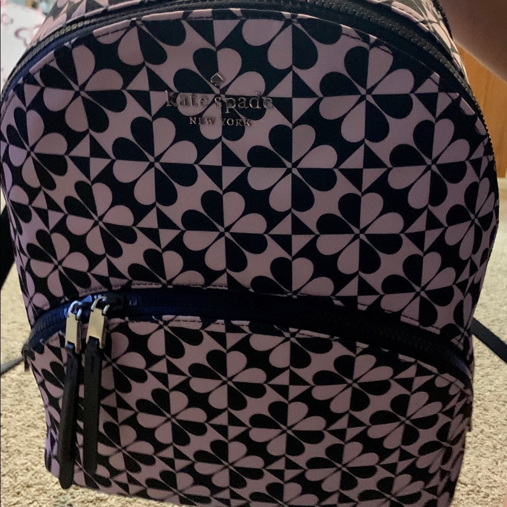 New York Karissa Large Geometric Nylon Backpack.